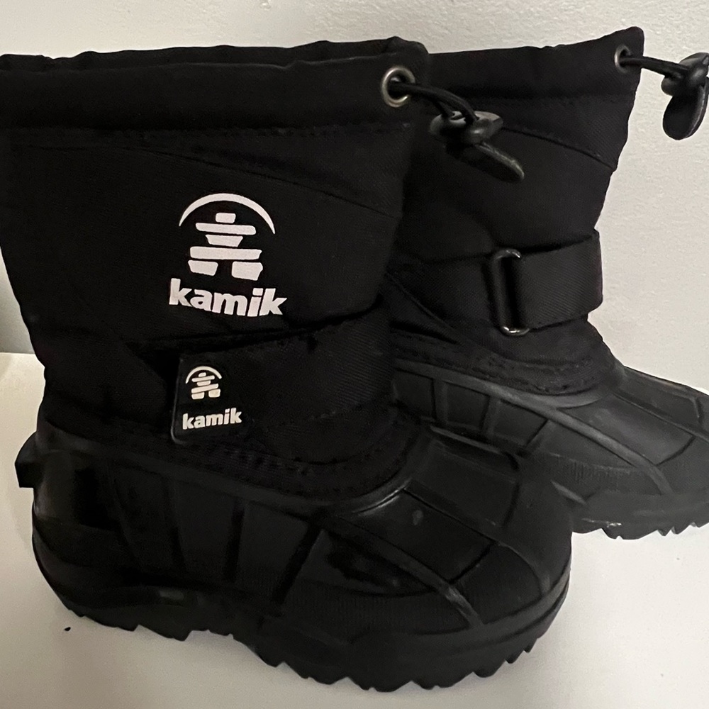 Kamik Toddlers Frost Fire 2 Waterproof Black Snow Boots